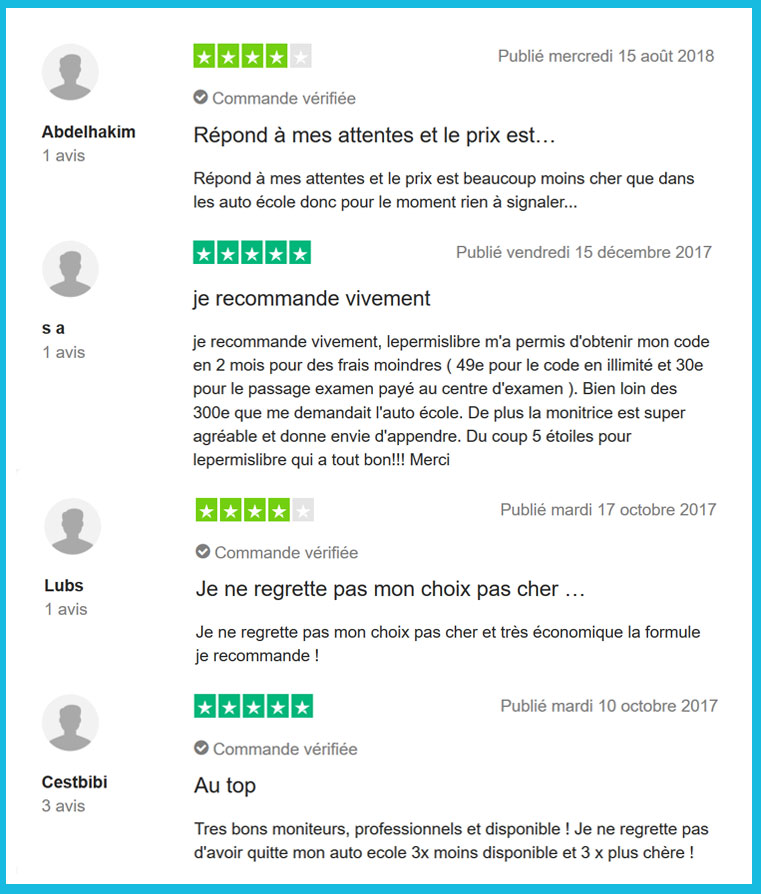 permis en candidat libre : les avis sur le prix