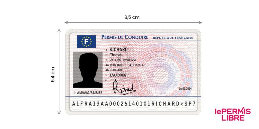 Format carte bancaire permis de conduire