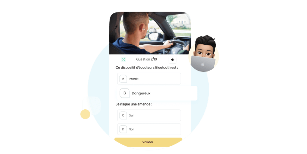 Entrainement au code de la route en ligne