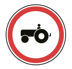 panneau accès interdit aux véhicules agricoles à moteur 1
