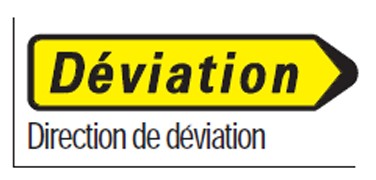 Panneau temporaire de déviation