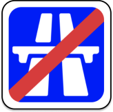 Panneau sortie d'autoroute