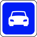 Panneau route à accès réglementé