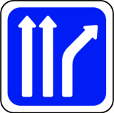 Panneau voies affectées