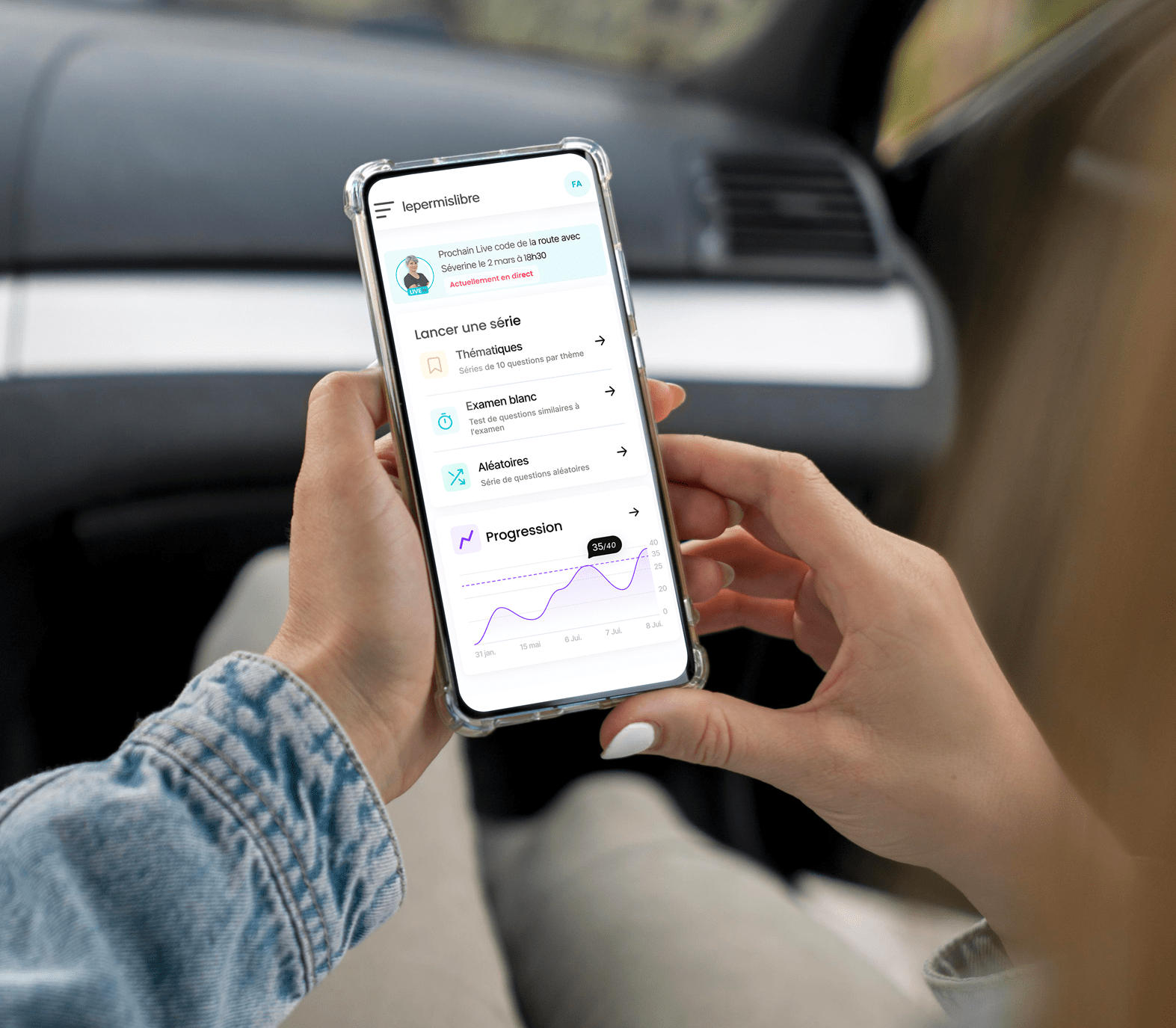 Image d'accueil de l'article L’entraînement au code sur votre espace lePERMISLIBRE
