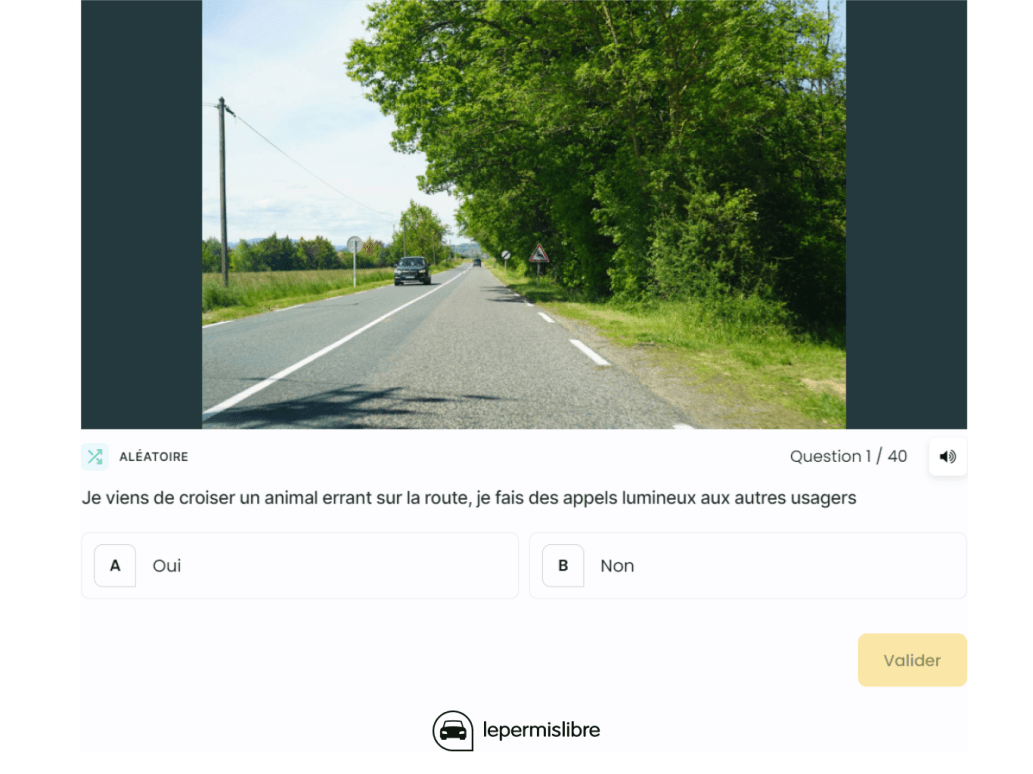 Question code la route